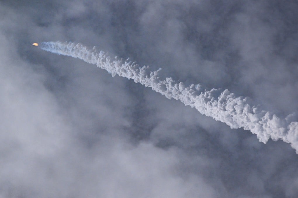 A Long March rocket, carrying cargo spacecraft Tianzhou 5, blasts off from the Wenchang Spacecraft Launch Site in Hainan on Saturday. Photo: Xinhua