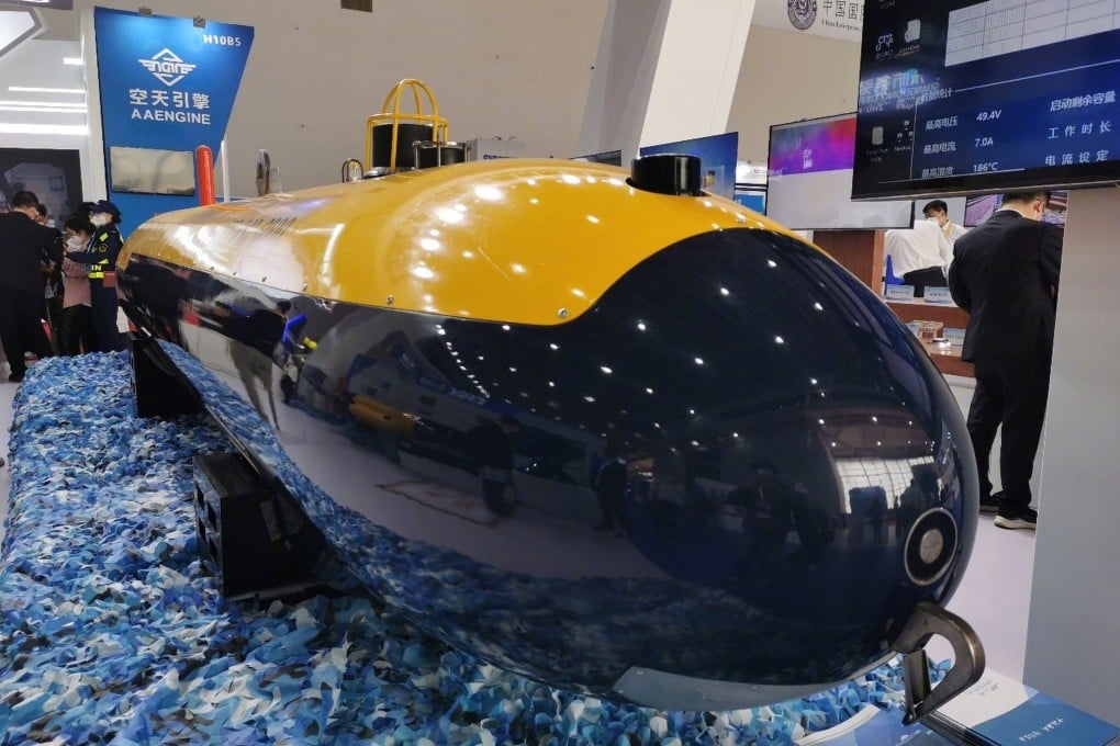 The Haishen 6000 (Poseidon 6000) UUV from the China State Shipbuilding Corporation has a maximum working depth of 6,000 metres and can reach speeds of up to 4 knots. Photo: Weibo