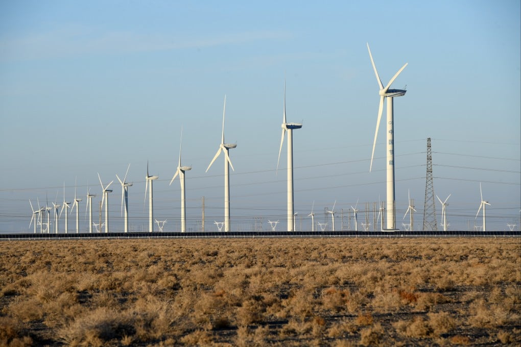 Wind turbines at the Changma wind farm in Yumen City, northwest China’s Gansu province. Photo: Xinhua