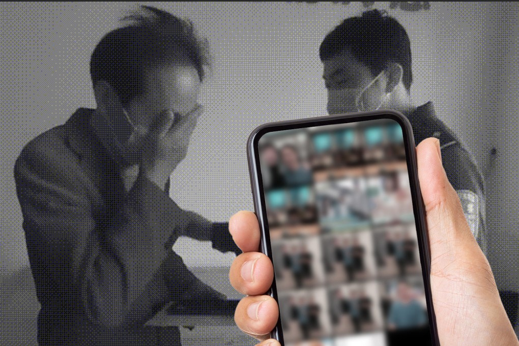 A video of a man in China breaking down while seeking help from police after losing a phone with photos of his dead wife touches a nerve on social media. Photo: SCMP composite