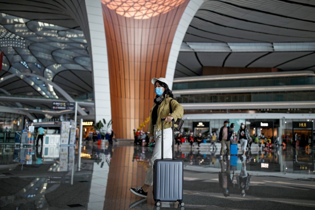 The Beijing Daxing International Airport. The overall number of flights to China booked on Trip.com rose 27 per cent from last Friday to Sunday. Photo: Reuters
