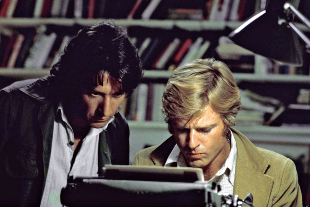 Robert Redford (right) and Dustin Hoffman in a still from All the President’s Men. Photo: Warner Bros