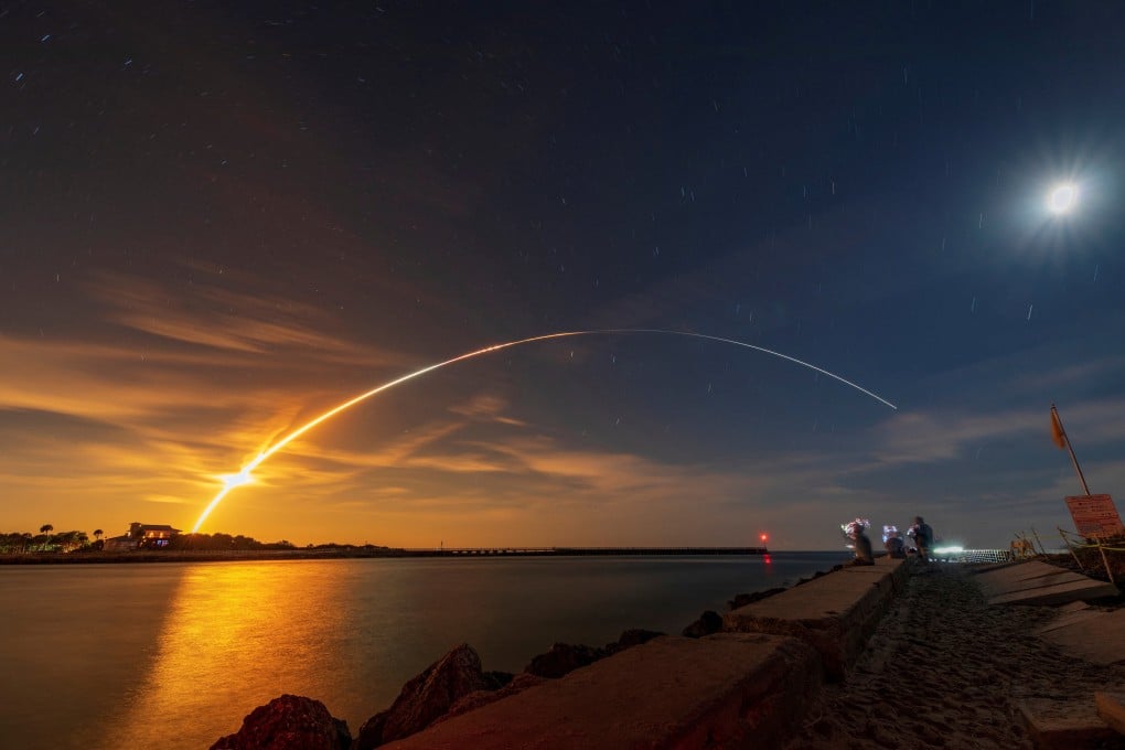 The Artemis 1 mission to the moon as seen from Sebastian, Florida. Photo: Reuters