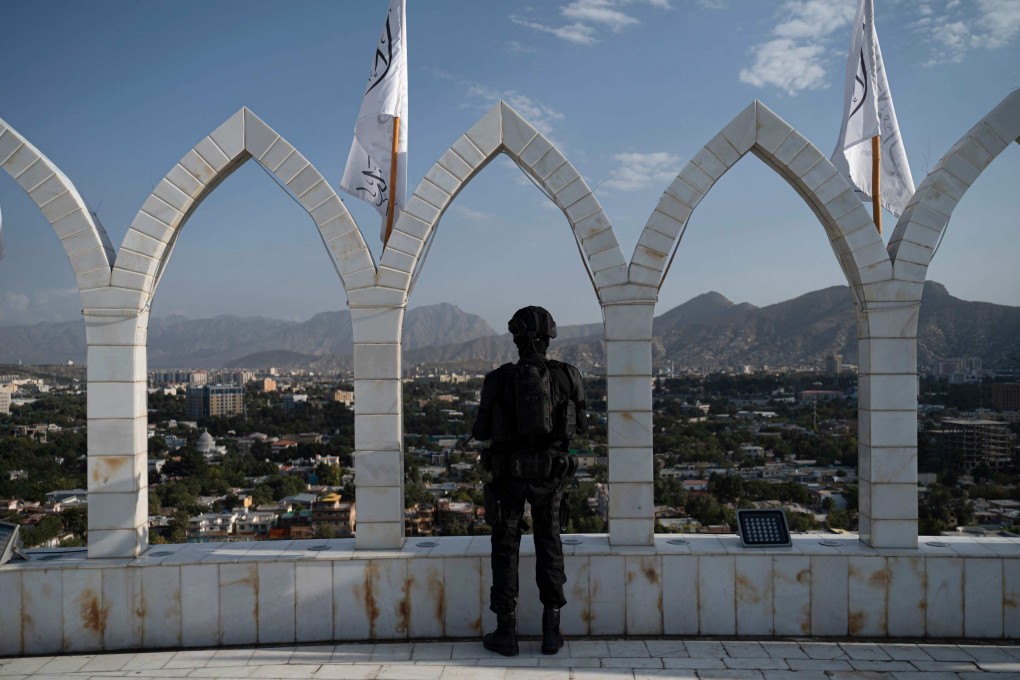 A Taliban fighter stands guard  at Wazir Akbar Khan hilltop in Kabul on August 30, the one-year anniversary of the US withdrawal from Afghanistan. A year and a half on from its withdrawal, the US has managed to establish a regional foothold which enables it to at least deal with some of its security concerns. Photo: AFP