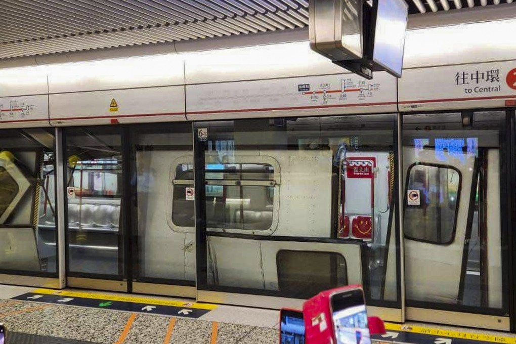 Two sets of doors were ripped off in the partial derailment. Photo: Facebook