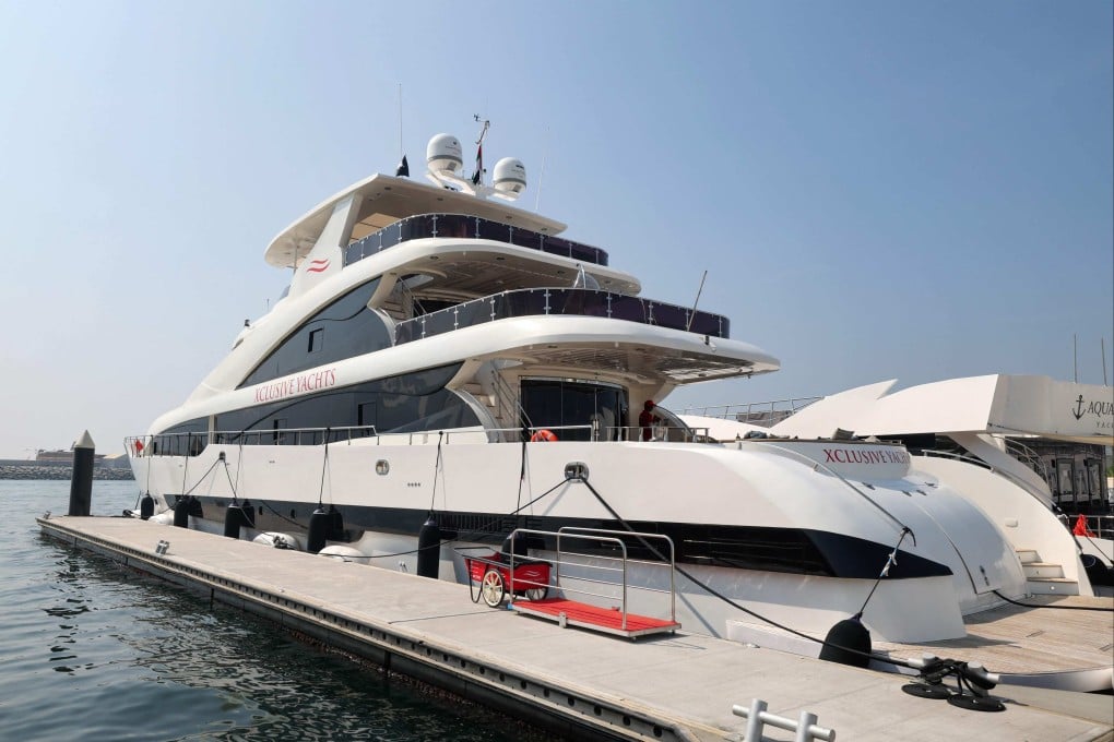 One of the yachts that can be rented for US$20,000 per night to watch the 2022 Fifa World Cup while sailing around Dubai. Photo: AFP