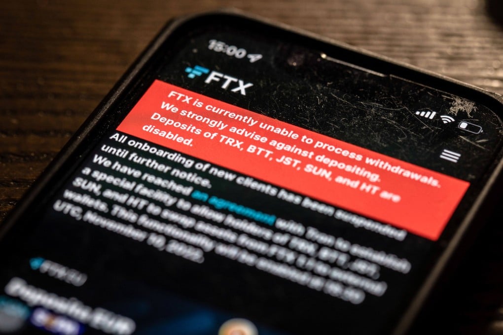 The withdrawals notice on the FTX website displayed on November 15. FTX Group named a slate of new independent directors to oversee the collapsed cryptocurrency exchange and said its bankruptcy could involve more than a million creditors. Photo: Bloomberg
