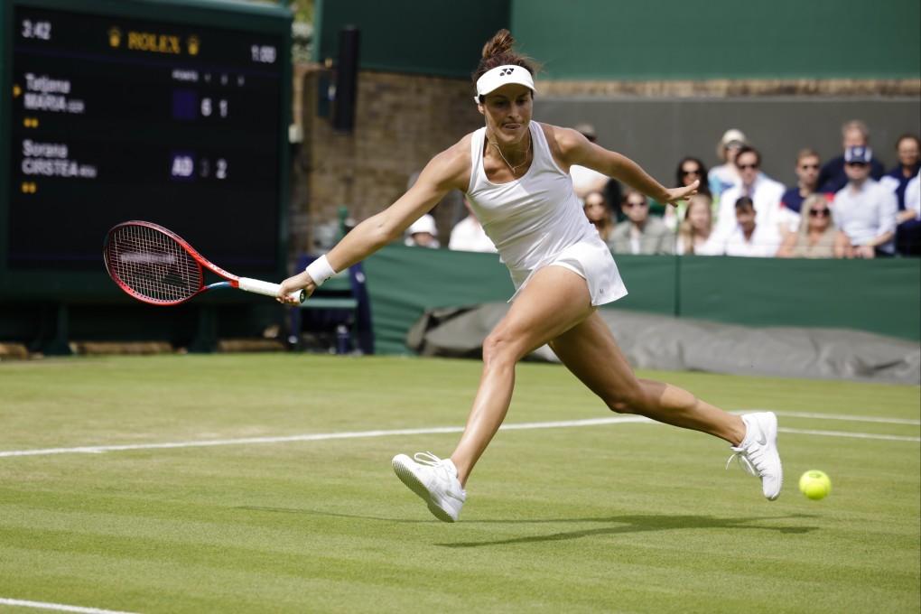 German tennis player Tatjana Maria in action during Wimbledon in June 2022. Photo: dpa