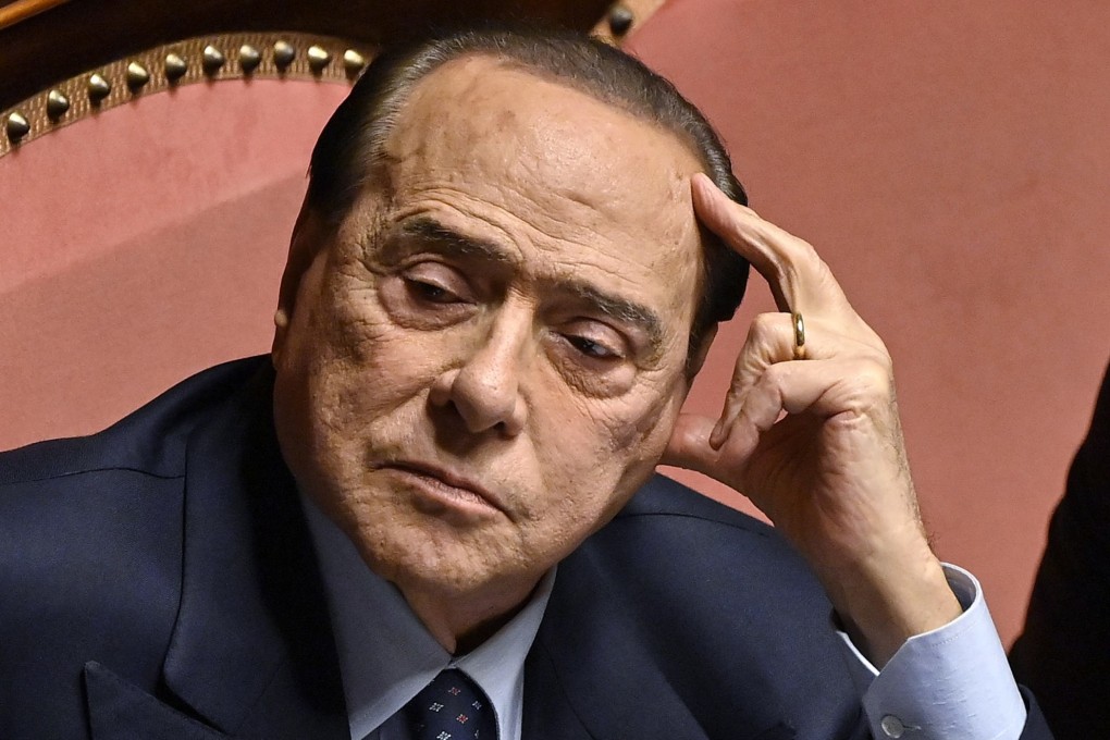 Former Italy prime minister Silvio Berlusconi at the Senate in Rome on October 26. Photo: EPA-EFE