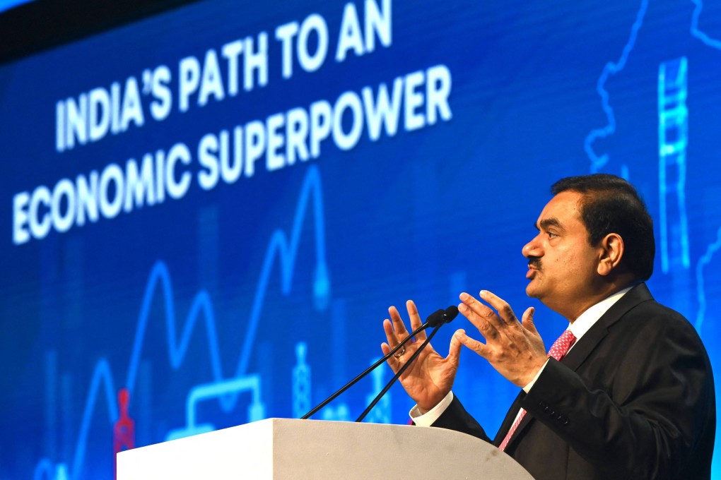 Indian billionaire businessman, Gautam Adani, speaks at the World Congress of Accountants in Mumbai. Photo: AFP