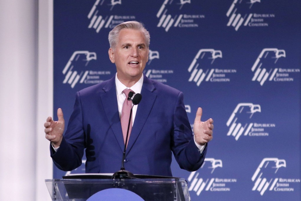 Kevin McCarthy, Republican leader in the US House of Representatives, in Las Vegas, Nevada, US on Saturday. Photo: Bloomberg