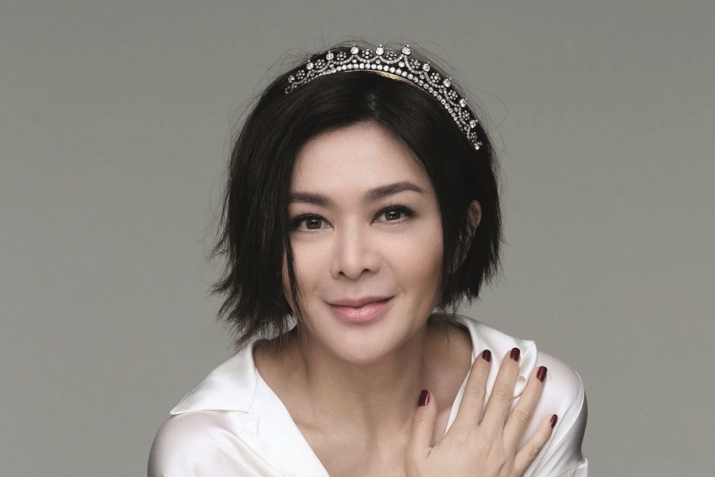 Former Hong Kong film star Rosamund Kwan wears a tiara, part of her jewellery collection that will be sold at a Christie’s live auction  auction on November 28.