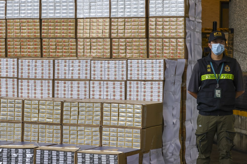 The total haul of 64 million cigarettes has an estimated street value of HK$180 million. Photo: May Tse