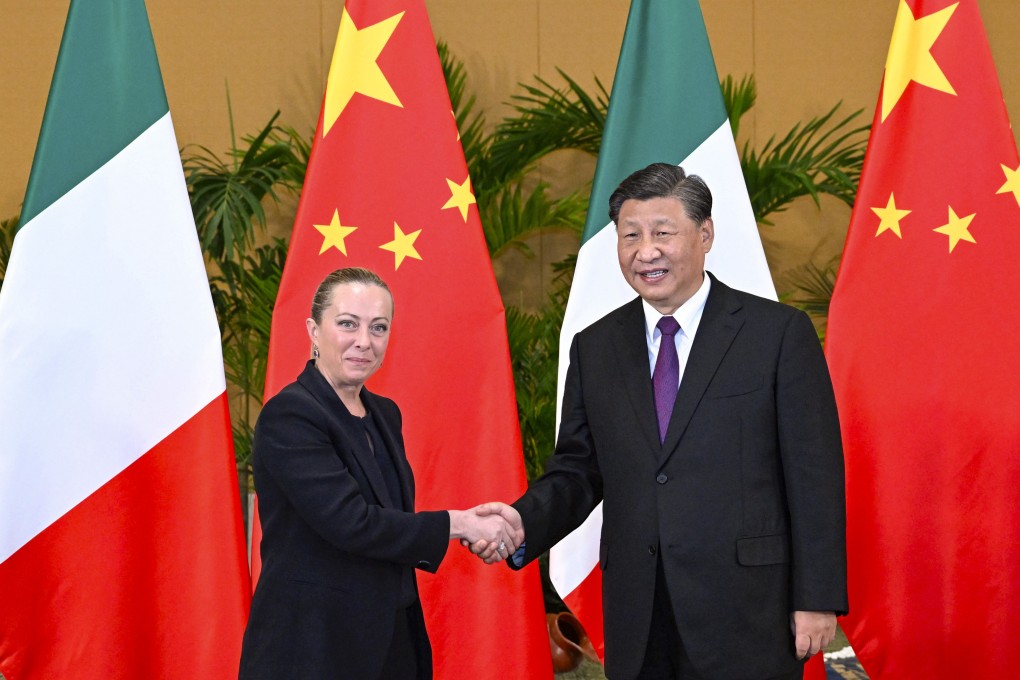Chinese President Xi Jinping met Italian Prime Minister Giorgia Meloni in Bali last week Photo: Xinhua