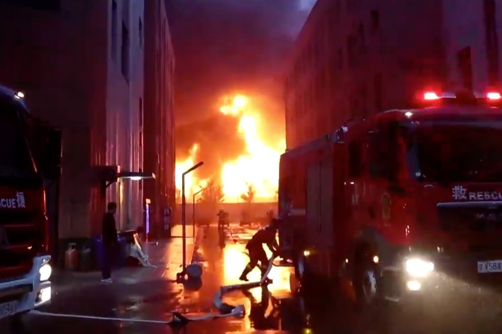 On Monday, 36 people were killed and two remain missing after an industrial fire in Henan province. Photo: CCTV