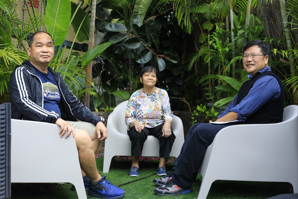 Ho Kai-shing (left) and pastor Stephen Chan (right) at Saint Barnabas Society and Home in Shek Tong Tsui. Photo: Xiaomei Chen
