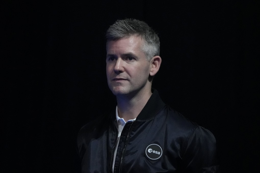 ESA’s new parastronaut John McFall, a British former Paralympic sprinter, poses at the Grand Palais Ephemere in Paris on Wednesday. Photo: AP