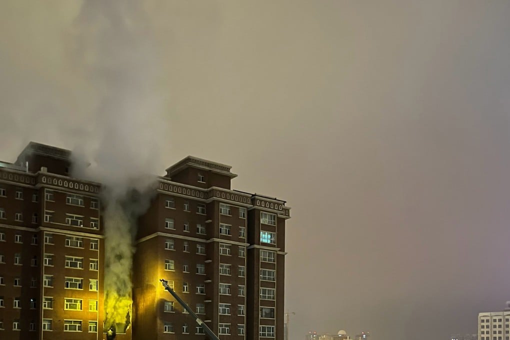 The fire reportedly began on the 15th floor as the result of an electrical fault. Photo: Handout