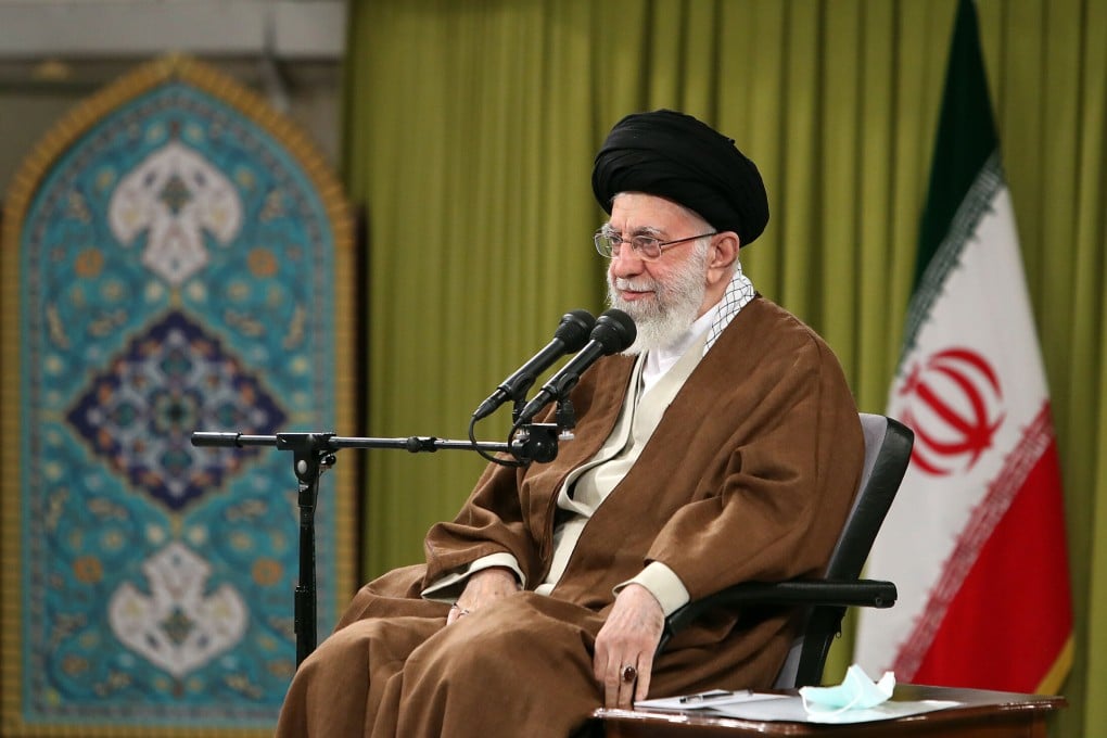 Iranian leader, Ayatollah Ali Khamenei, speaks during a meeting with the Basij paramilitary force in Tehran. Photo: AP