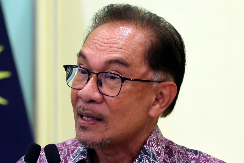 Malaysian Prime Minister Anwar Ibrahim speaks after the Special Meeting of the National Livelihood Action Council at the Prime Minister’s office. Photo: dpa