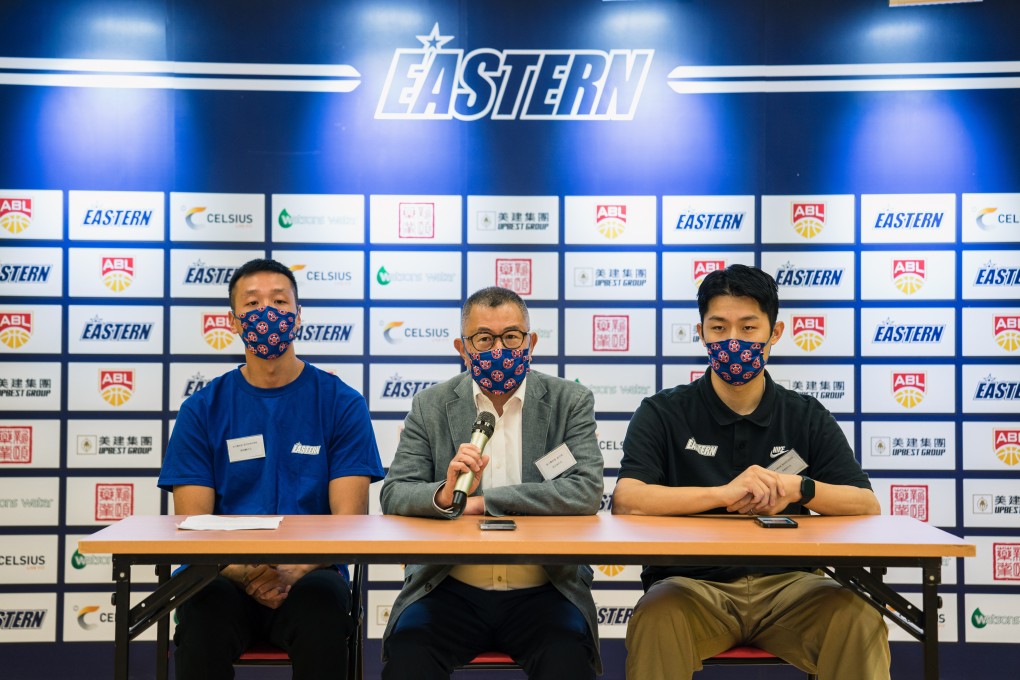 Club vice-president Frankie Yau (centre) said a good ABL season could aid Hong Kong Eastern’s case for joining the CBA. Photo: Hong Kong Eastern
