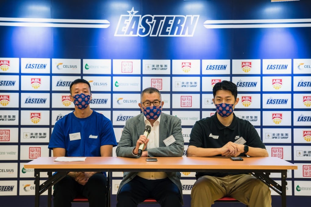 Club vice-president Frankie Yau (centre) said a good ABL season could aid Hong Kong Eastern’s case for joining the CBA. Photo: Hong Kong Eastern