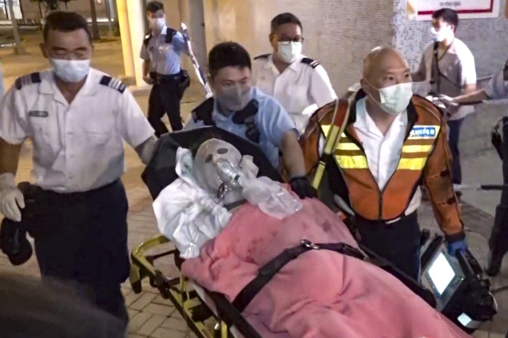 The suspect was arrested and taken to hospital. Photo: RTHK
