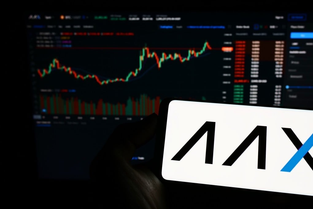 Logo of cryptocurrency exchange company AAX Limited. Photo: Handout