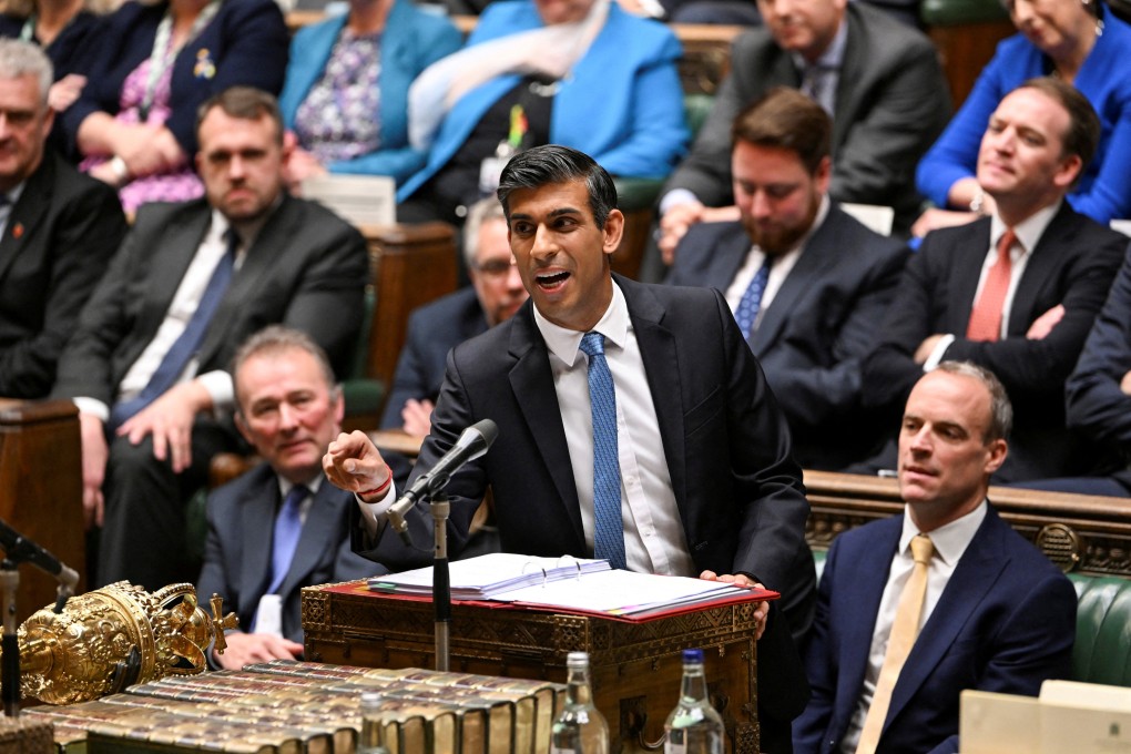 British Prime Minister Rishi Sunak speaks at the House of Commons on November 23. Sunak gave his first major foreign address in London on Monday evening. Photo: UK Parliament/Reuters