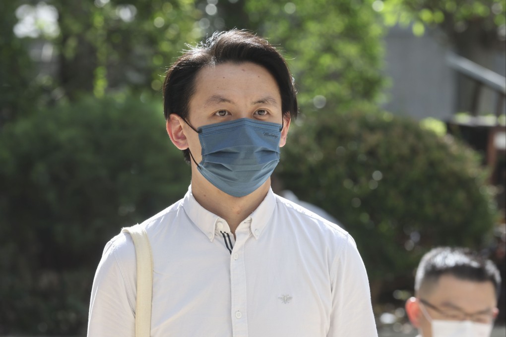 Democratic Party chairman Lo Kin-hei outside the District Court in Wan Chai. Photo: Yik Yeung-man