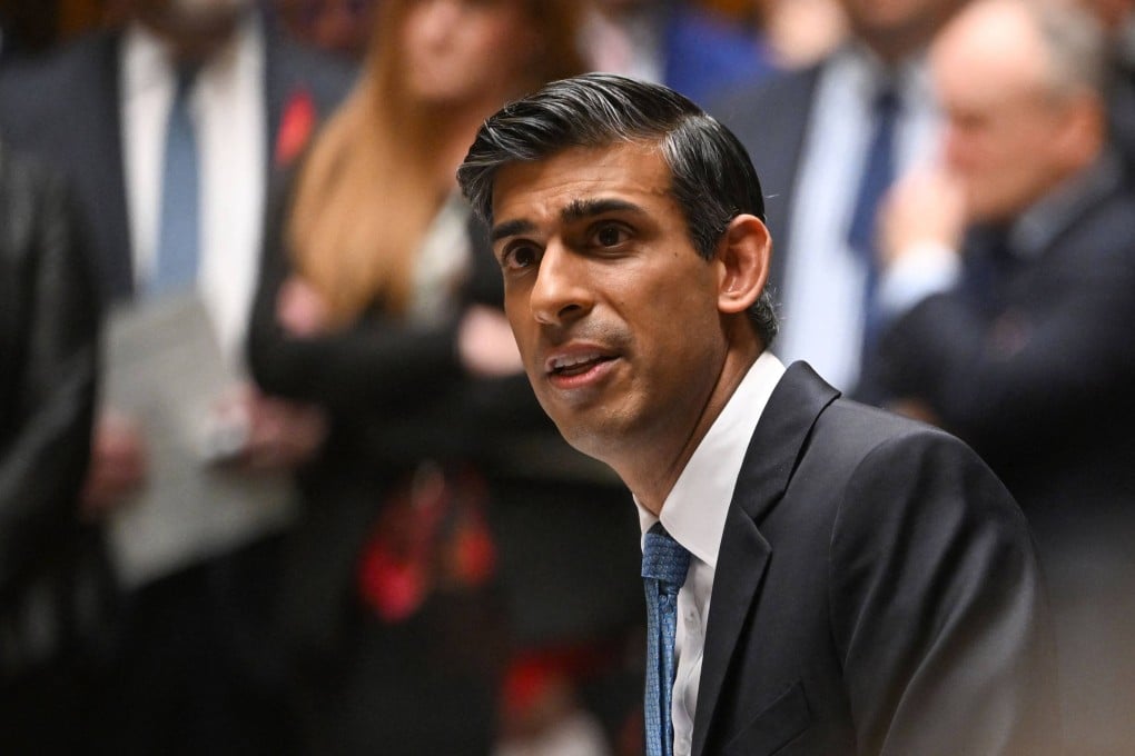 Britain’s Prime Minister Rishi Sunak speaks in the House of Commons in London on November 23. Photo: UK Parliament via AFP