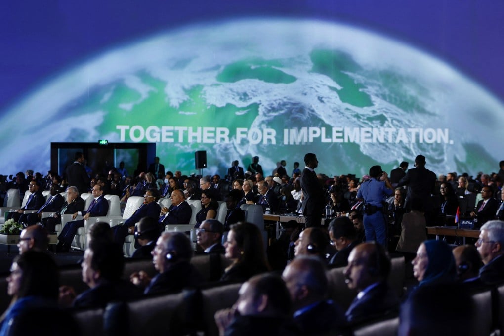 UN secretary-general Antonio Guterres, Egyptian President Abdel Fattah al-Sisi and others attend the COP27 climate summit in Sharm el-Sheikh, Egypt, on November 7. Photo: Reuters