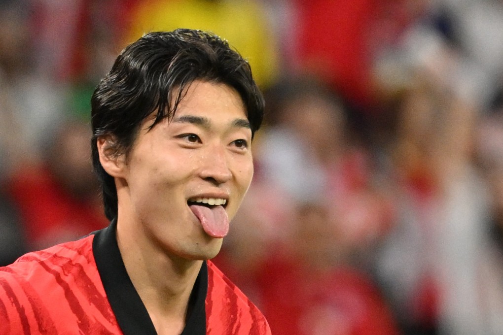 Cho Gue-sung of South Korea celebrates scoring during the Group H match between South Korea and Ghana at the 2022 FIFA World Cup at the Education City Stadium in Al Rayyan, Qatar, on November 28, 2022. Photo: AFP