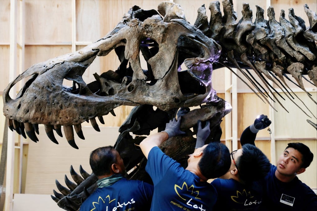 Dug up in the US state of Montana, the skeleton named “Shen” was expected to sell for as much as HK$200 million (US$25.6 million). Photo: Reuters