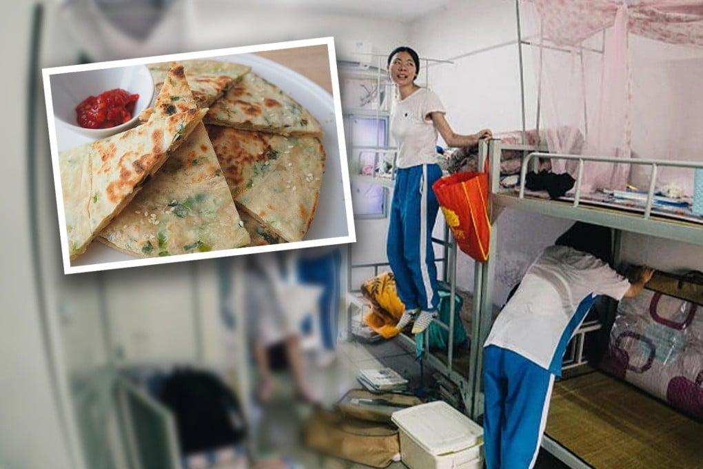 A high school student in northwestern China has been re-instated after she was expelled for smuggling deep-fried pancakes over a wall into a campus locked down due to Covid-19. Photo: SCMP Composite.
