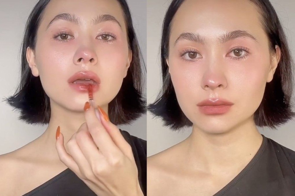 Zoe Kim Kenealy applying her now famous “crying make-up” look. Photo: TikTok