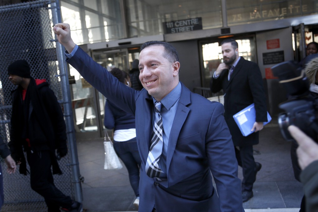 Johnny Hincapie leaves the courthouse in New York in 2017. File photo: AP