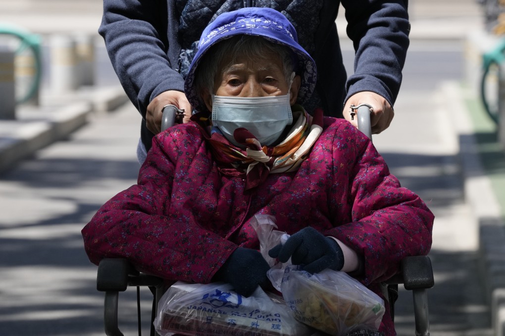 Only 76.6 per cent of Chinese people aged 80 and above have received their first dose of the Covid-19 vaccine. Photo: AP