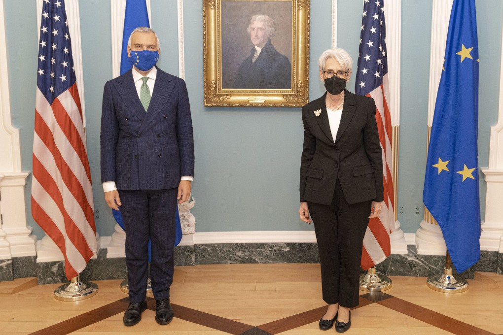 Stefano Sannino and Wendy Sherman in Washington in December 2021. Photo: US Department of State