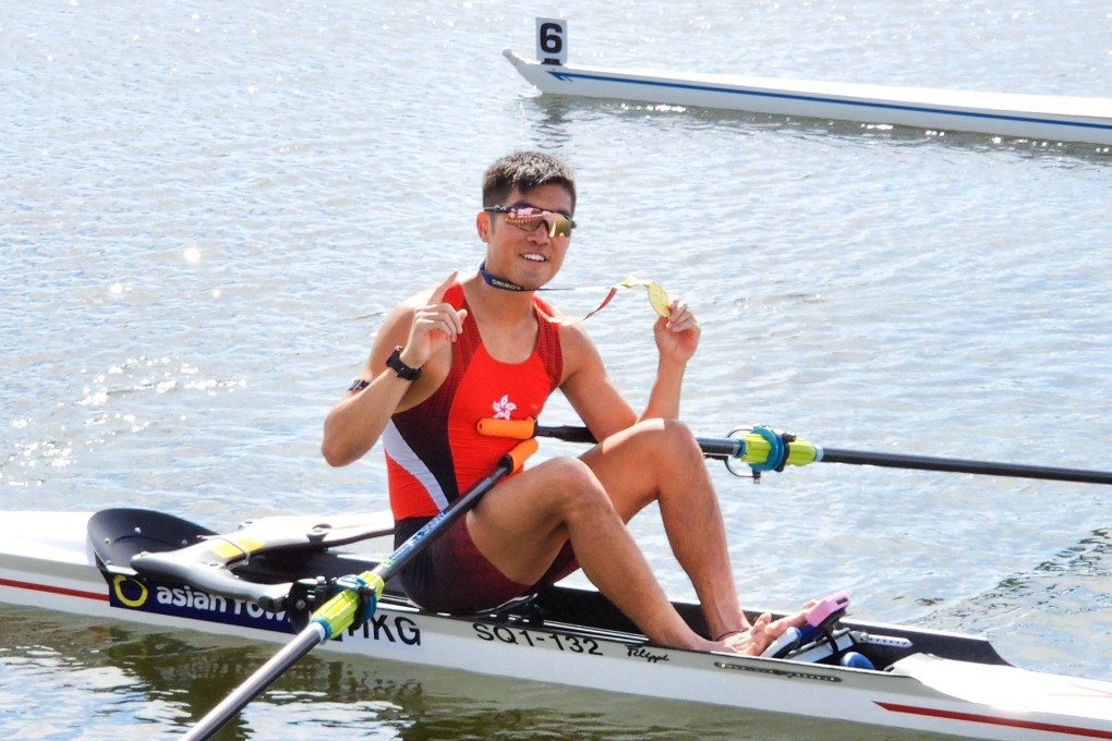 Chan Chi-fung won his first individual Asian gold medal in Thailand. Photo: Hong Kong Rowing Association