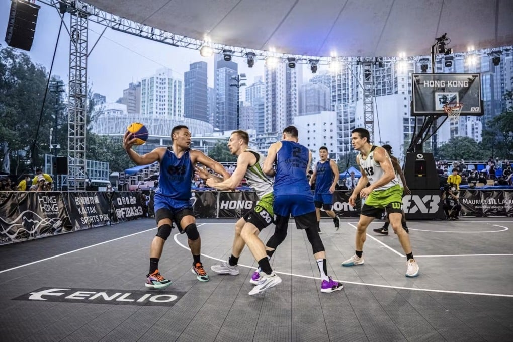 Mongolian side Ulaanbaatar in action at the FIBA 3x3 World Tour Hong Kong Masters. Photo: FIBA