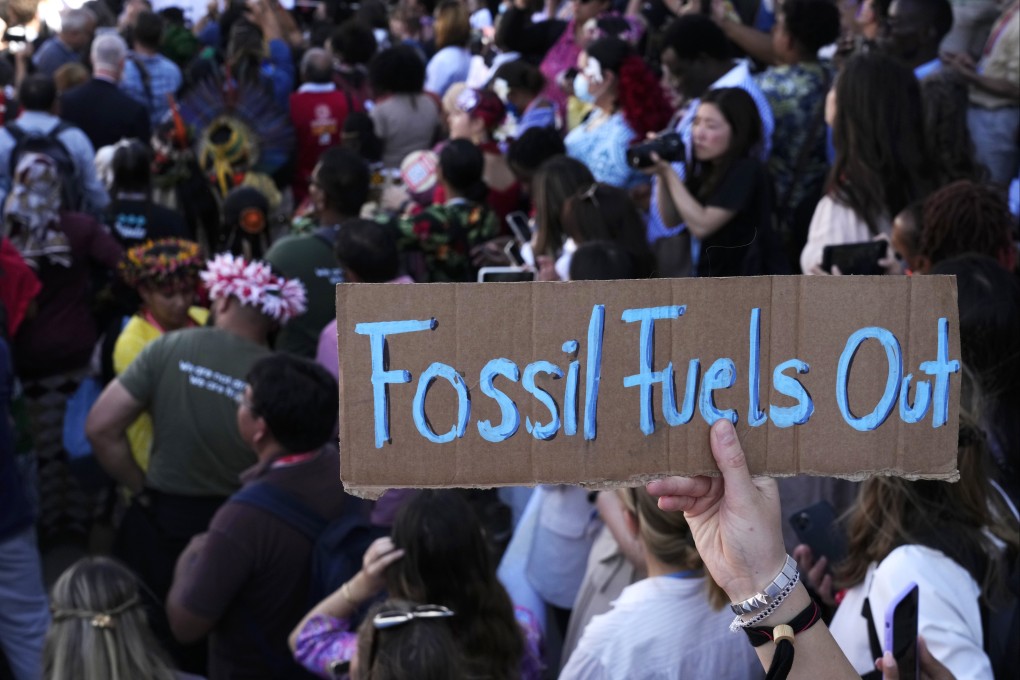 A demonstration at the COP27 climate submit on November 12 in Sharm el-Sheikh, Egypt. The global debate on corporate emissions has often focused on big companies, especially fossil fuel producers, neglecting SMEs. Photo: AP
