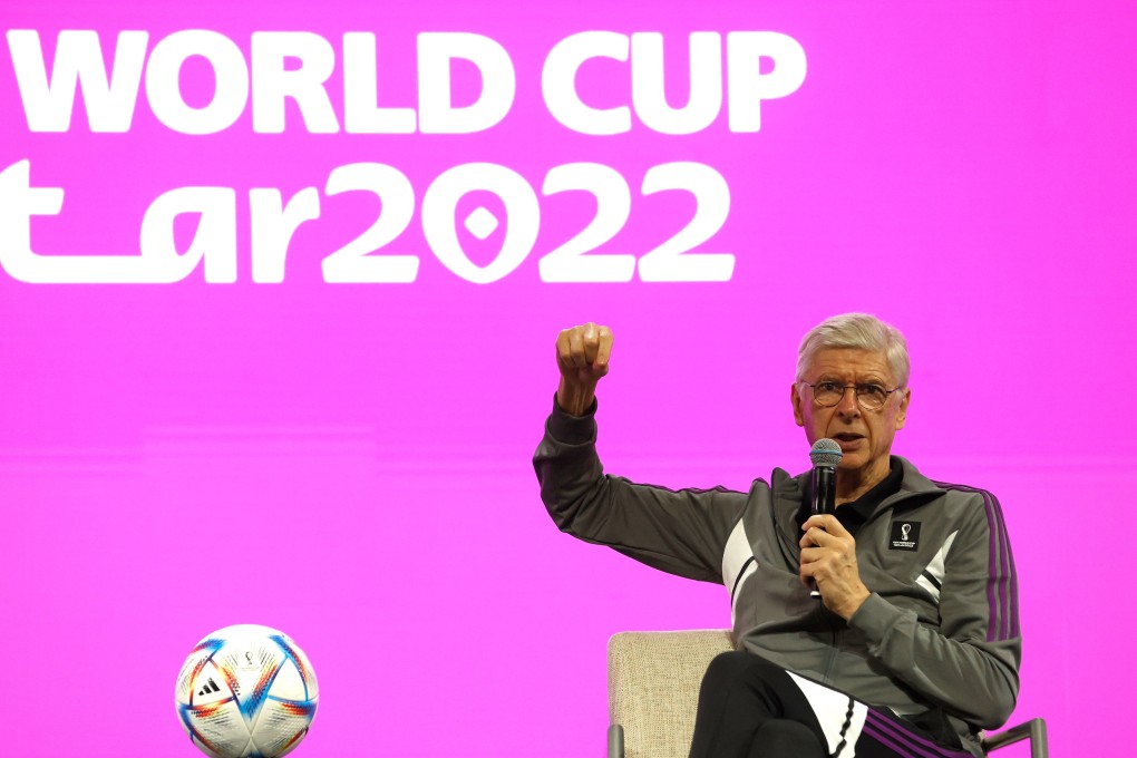 Fifa official Arsene Wenger speaks to the media in Doha, Qatar on Sunday. Photo: EPA-EFE