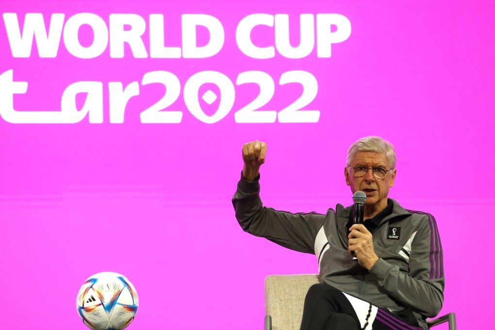 Fifa official Arsene Wenger speaks to the media in Doha, Qatar on Sunday. Photo: EPA-EFE