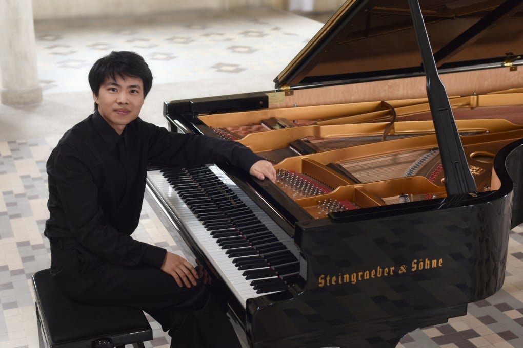 Los Angeles-born former child prodigy Kit Armstrong photographed with his grand piano in the church in northern France that has been his home since 2012. He performs in Hong Kong on December 11. Photo: Courtesy of Kit Armstrong