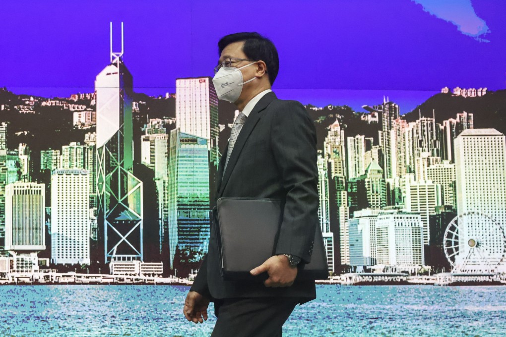 Chief Executive John Lee Ka-chiu unveiled a plan at the Asian Insurance Forum in Hong Kong that focuses on making the city the insurance hub for the Greater Bay Area. Photo: K.Y. Cheng