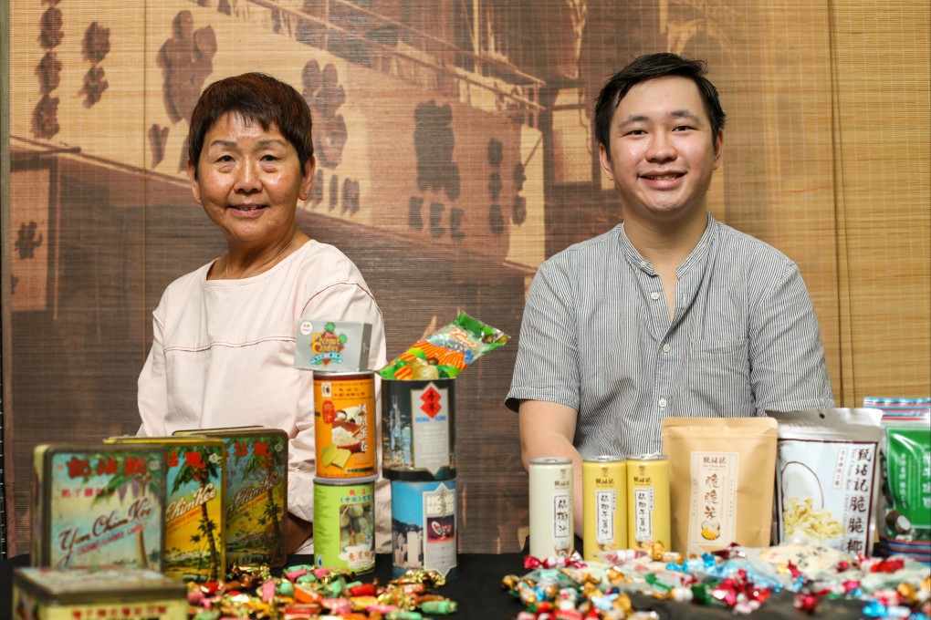 Evelyn Yan Yin-yin (left) and Adrian Yan Ka-chun of Yan Chim Kee. Preserving its original coconut sweet recipe has been key to the Hong Kong company’s longevity, they say. Photo: Xiaomei Chen