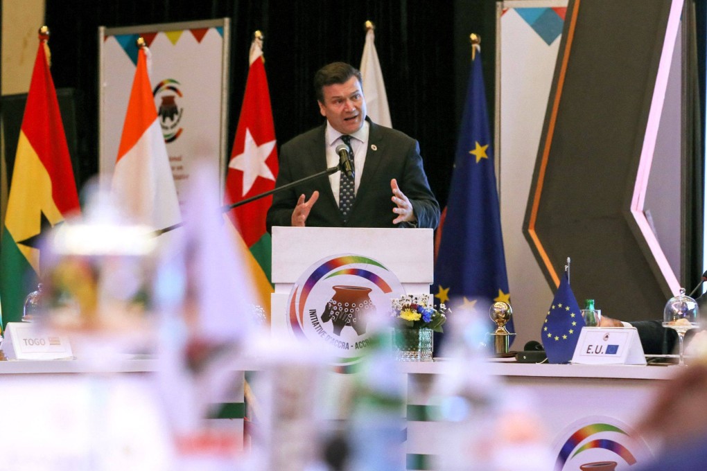 British Armed Forces Minister James Heappey during a summit in Accra in November 2022. Photo: AFP