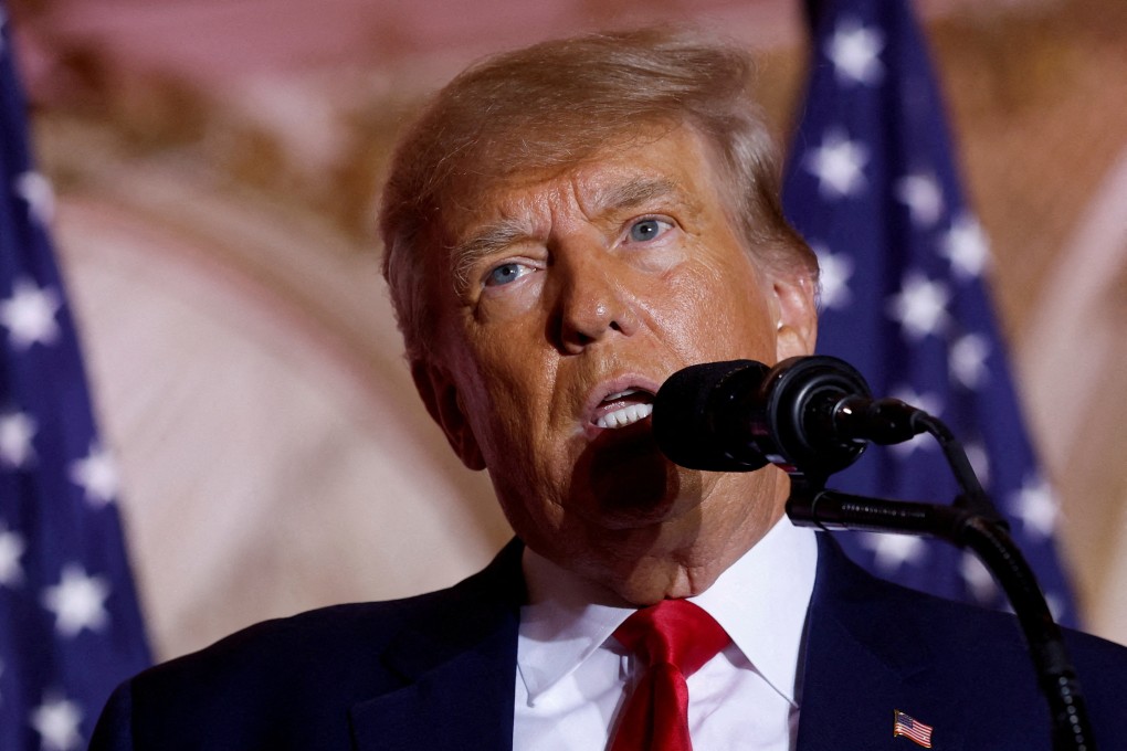 Donald Trump announces that he will once again run for US president in the 2024 during at event at Mar-a-Lago in November. Photo: Reuters