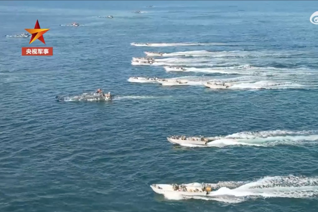 The PLA Navy Marine Corps are expected a play a key role in any  cross-strait assault. Photo: CCTV